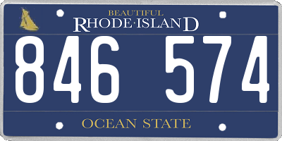 RI license plate 846574