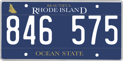 RI license plate 846575