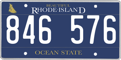 RI license plate 846576