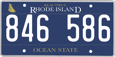 RI license plate 846586