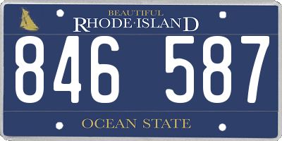 RI license plate 846587