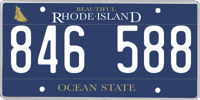 RI license plate 846588