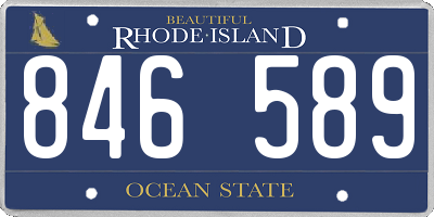 RI license plate 846589