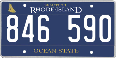 RI license plate 846590