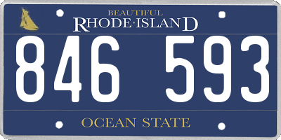 RI license plate 846593