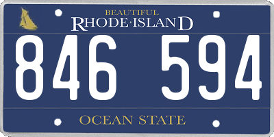 RI license plate 846594