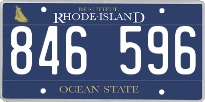 RI license plate 846596