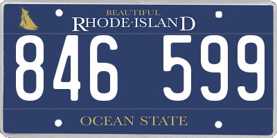 RI license plate 846599