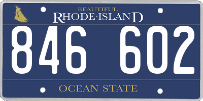 RI license plate 846602