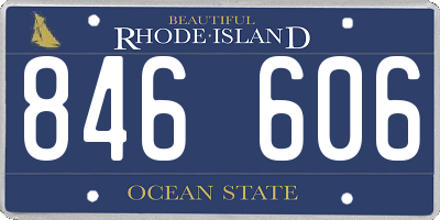 RI license plate 846606