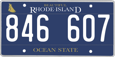 RI license plate 846607