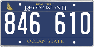 RI license plate 846610