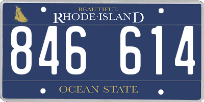 RI license plate 846614