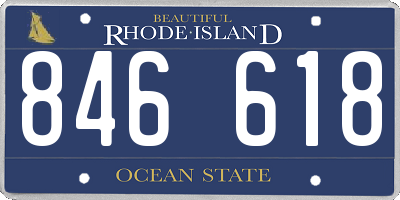 RI license plate 846618