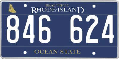 RI license plate 846624