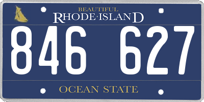 RI license plate 846627