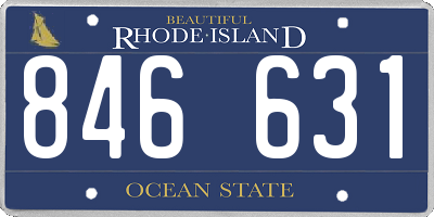 RI license plate 846631