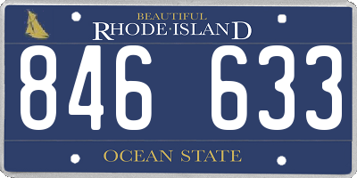 RI license plate 846633