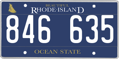 RI license plate 846635