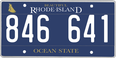 RI license plate 846641