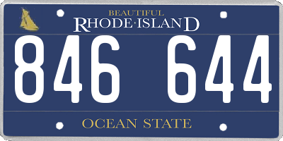 RI license plate 846644