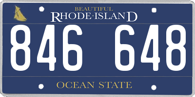 RI license plate 846648