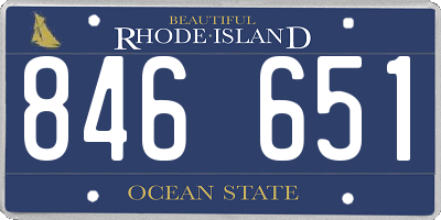RI license plate 846651