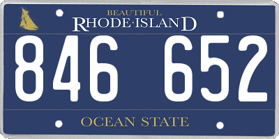 RI license plate 846652