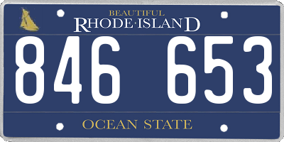 RI license plate 846653