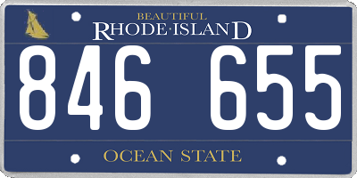 RI license plate 846655