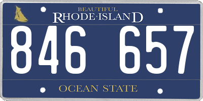 RI license plate 846657