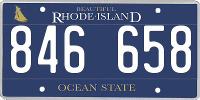 RI license plate 846658