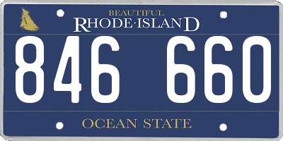 RI license plate 846660