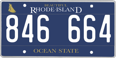 RI license plate 846664