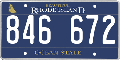 RI license plate 846672