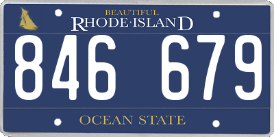 RI license plate 846679