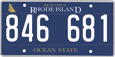 RI license plate 846681