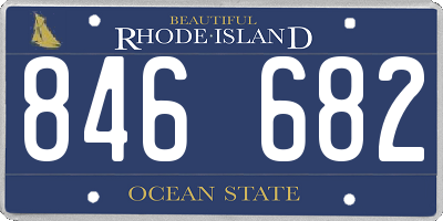 RI license plate 846682