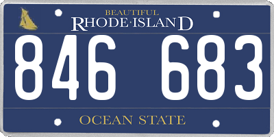 RI license plate 846683