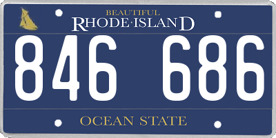 RI license plate 846686