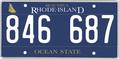 RI license plate 846687