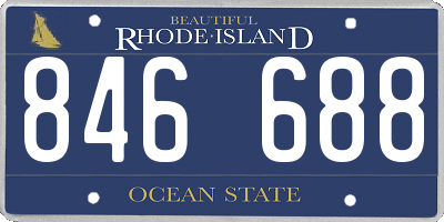 RI license plate 846688