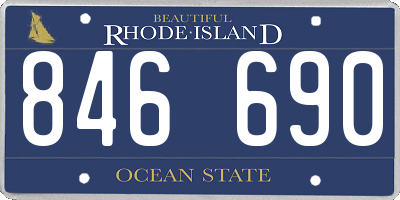 RI license plate 846690