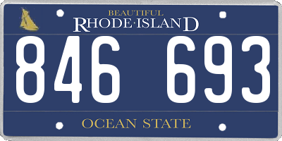 RI license plate 846693