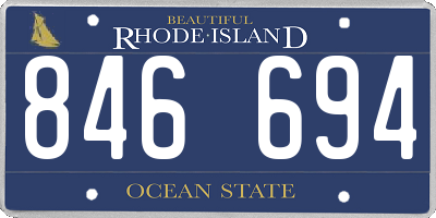 RI license plate 846694