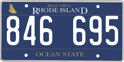 RI license plate 846695