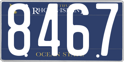 RI license plate 8467