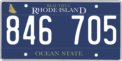 RI license plate 846705