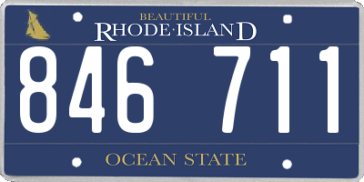 RI license plate 846711