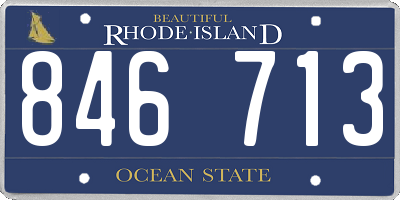 RI license plate 846713